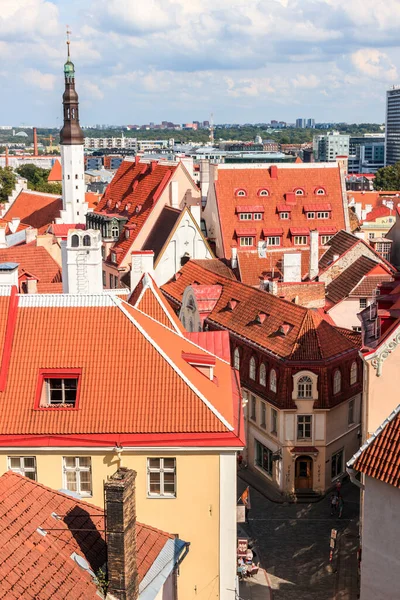 Tallinn Estonia Vista Sobre Casco Antiguo Tallin Mar Báltico Desde — Foto de Stock