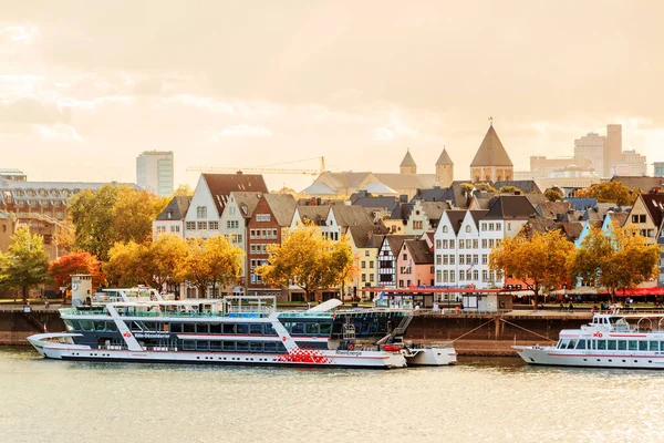 Cologne Germany View Famous Fish Market Another Bank Rhine River — Stock Photo, Image