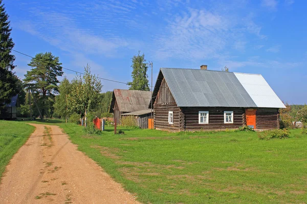 Lobotka Village Vrska Estónia Setembro 2018 Quinta Estilo Tradicional Com — Fotografia de Stock