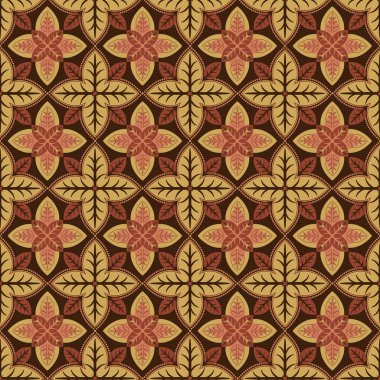 Batik desen basit tekrarlanan formları kullanarak ilham