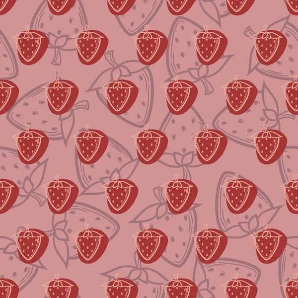 Cute and fun strawberry inspired seamless pattern