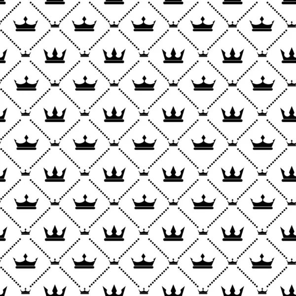 Cute Adorable Simple Crown Seamless Pattern — Stock Photo, Image