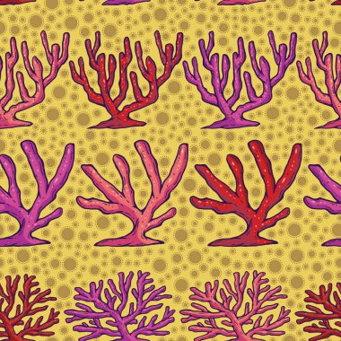 Güzel Mercan Kusursuz Yüzey Deseni Tasarımı