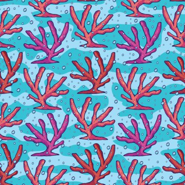 Güzel Mercan Kusursuz Yüzey Deseni Tasarımı