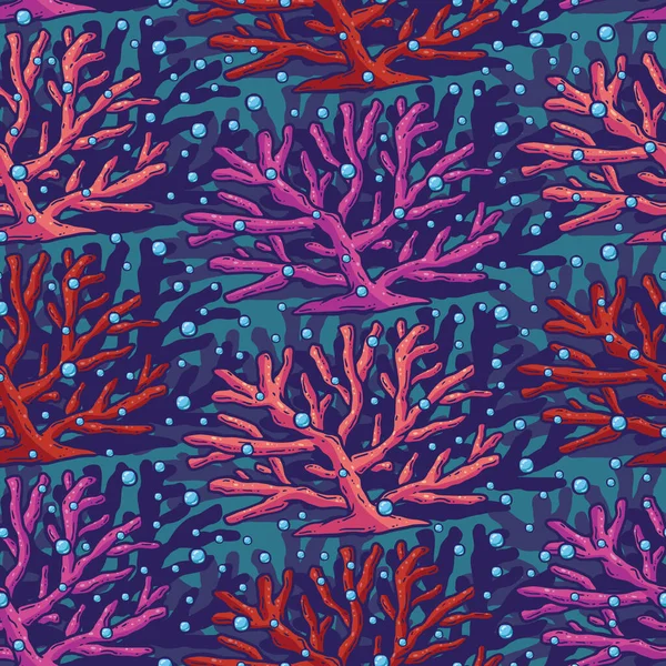 Beautiful Coral Seamless Surface Pattern Design — Stock Photo, Image