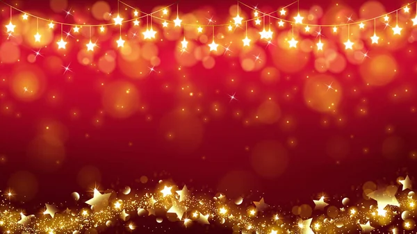 Fundo Natal Com Estrelas Brilhantes Estão Deixando Cair Brilho Mágico — Vetor de Stock
