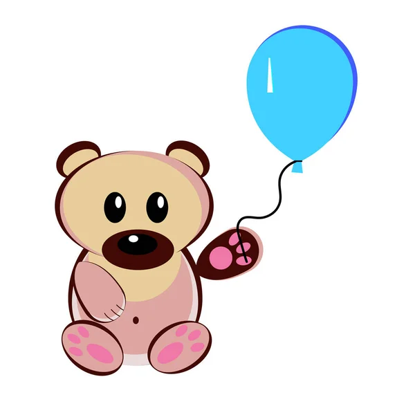 Illustration Teddy Bear Air Balloon — Stock Photo, Image