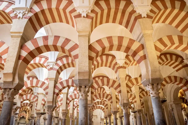 Cordoba Grande Moschea Mezquita Famoso Interno Cordova Spagna — Foto Stock