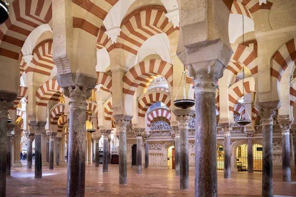 Cordoba Grande Moschea Mezquita Famoso Interno Cordova Spagna — Foto Stock