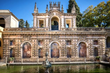 Sevilla - gerçek Alcazar's Galeria de Grutesco Kraliyet Sarayı görünümünü, Sevilla, İspanya.