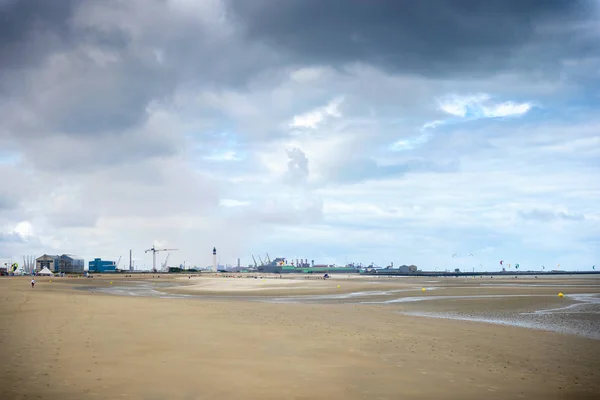 Dunkirk Malo Les Bains Wide Beach Famous France Most Known — стоковое фото