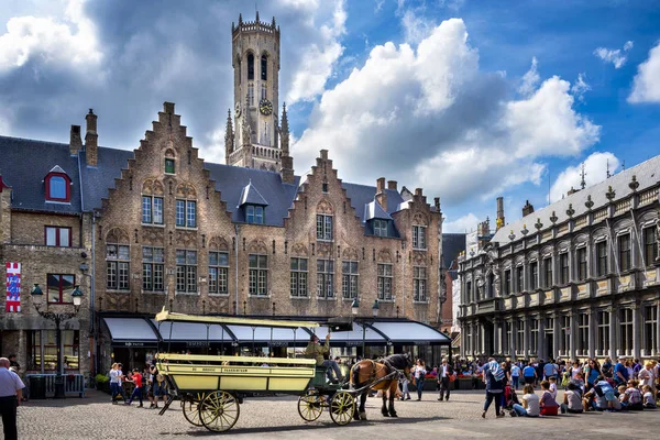 Brygges Historiska Medeltidsstad Brugge Gator Och Historiska Centrum Kanaler Och — Stockfoto