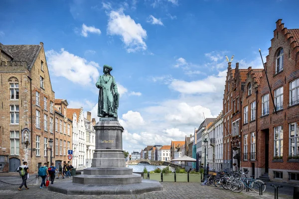 Brygges Historiska Medeltidsstad Brugge Gator Och Historiska Centrum Kanaler Och — Stockfoto