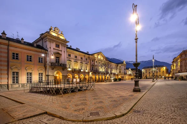 Aosta Piazza Mile Chanoux Main Square Aosta Located Central Part — Stock Photo, Image