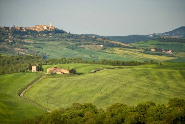 Pienza: Madonna di Vitaleta Pienza şehir içinde belgili tanımlık geçmiş Şapeli. Siena, Toskana, İtalya.