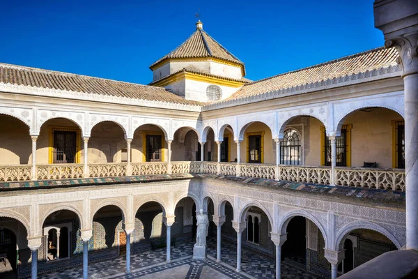 Sevilla Uteplats Rektor För Casa Pilatos Byggnaden Dyrbar Palace Mudejarstil — Stockfoto