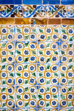 Seville, La Casa De Pilatos Müdürü veranda. Mudejar İspanyol stilinde değerli bir saray yapıdır. İspanya