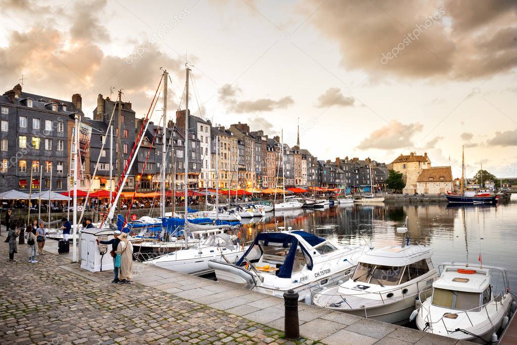 Honfleur sunset in Normandy France