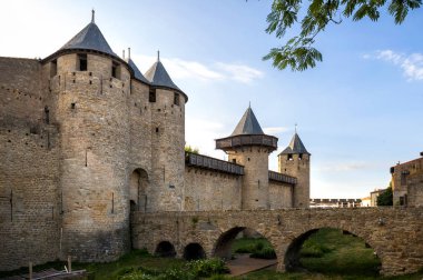 Carcassonne - a fortified French town in the Aude department, Region of Languedoc-Roussillon, France, Unesco site clipart