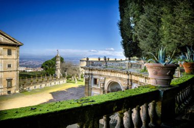 Villa Aldobrandini Frascati. Tiyatro suların. Rome, Lazio, İtalya.
