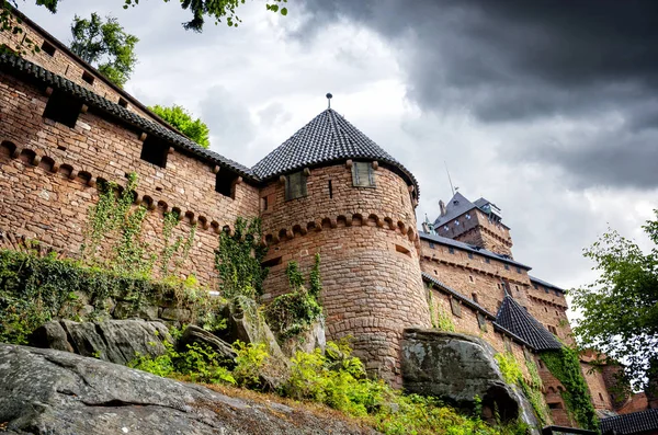 Pohled Chateau Haut Koenigsbourg Orschwiller Alsasko Francie — Stock fotografie