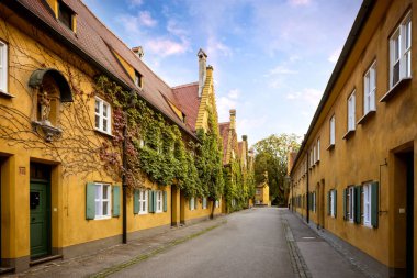 Augsburg: Fuggerei - the world oldest social housing. Bavaria, Germany clipart