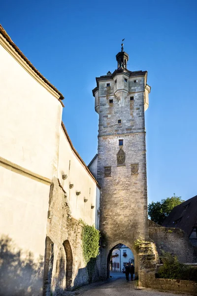 Rothenburg Der Tauber Jedním Nejkrásnějších Nejromantičtějších Vesnic Evropě Franckého Regionu — Stock fotografie