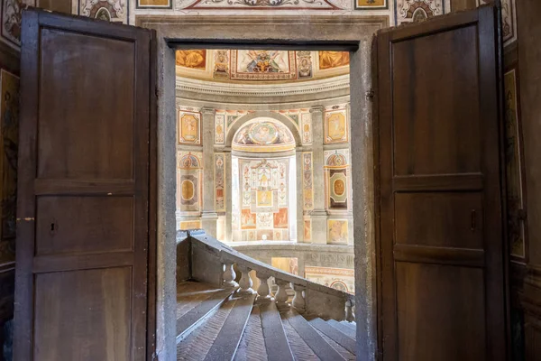 Villa Farnese Italsky Palazzo Farnese Sídlo Městě Caprarola Poblíž Viterba — Stock fotografie