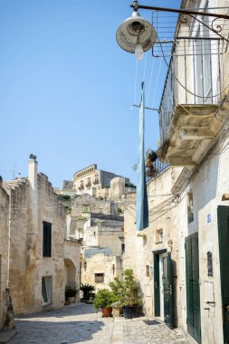 Matera, tarihi merkez. Unesco Dünya Mirası Listesi, Avrupa Kültür Başkenti 2019. Basilicata, İtalya.