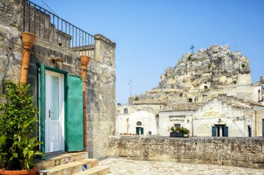 Matera, tarihi merkez. Unesco Dünya Mirası Listesi, Avrupa Kültür Başkenti 2019. Basilicata, İtalya.