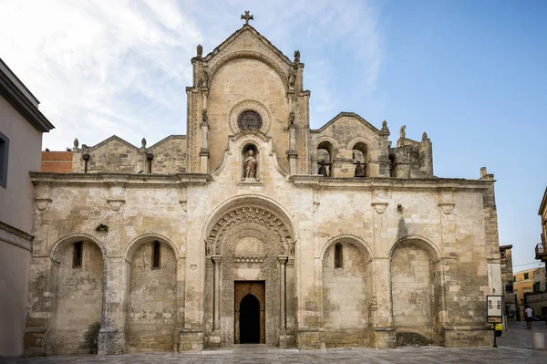Matera Basilicata Włochy Średniowieczny Kościół San Giovanni Battista Świętego Jana — Zdjęcie stockowe