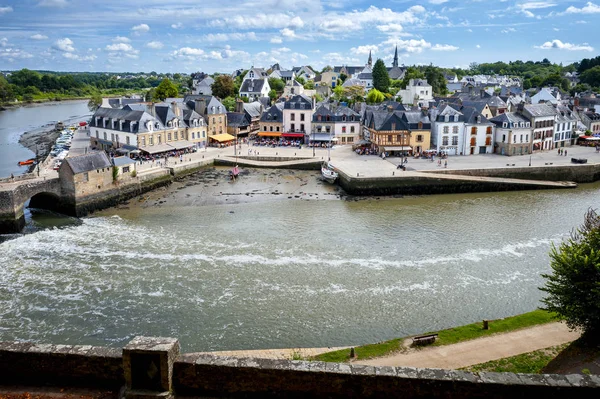 Auray Port Saint Goustan Panoramatický Pohled Starého Centra Města Bretaň — Stock fotografie