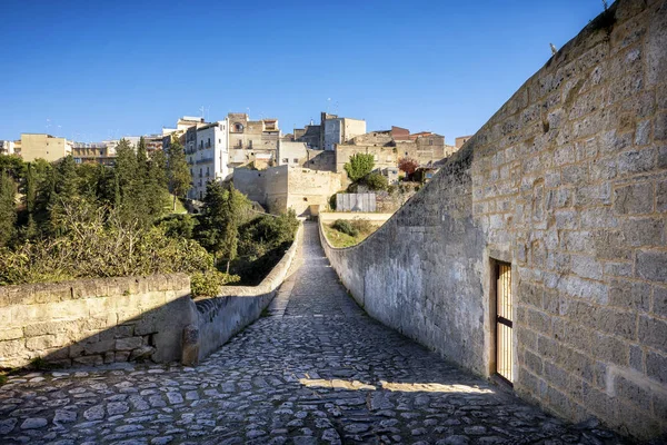 Městě Gravina Puglia Římský Most Dvou Úrovni Které Rozevírá Kaňon — Stock fotografie