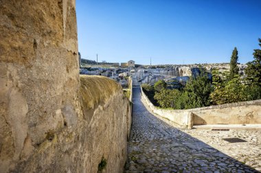 Gravina in Puglia, Kanyon uzanır Roma iki düzeyli bridge ile. Apulia, İtalya.