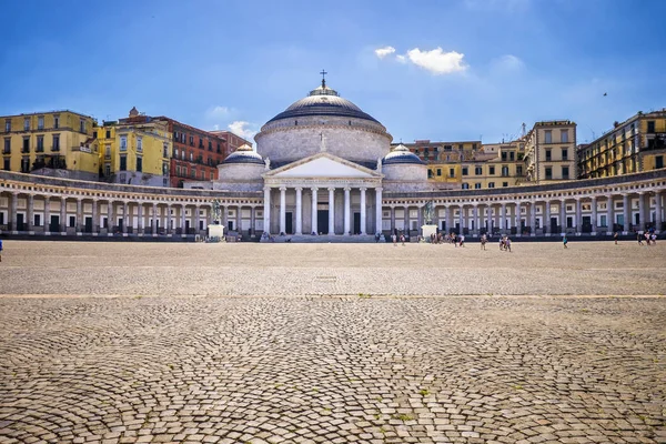 Görünümünü Piazza Del Plebiscito Naples Talya — Stok fotoğraf