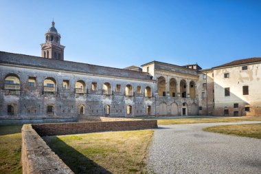 Mantua. Cortile della Süvarisi. Mantua, İtalya