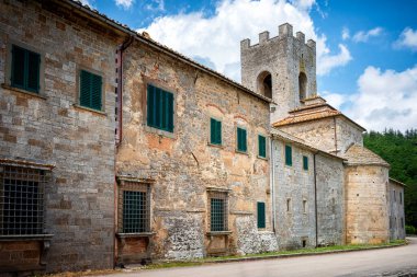 Old medieval abbey Badia a Coltibuono near Gaiole in Chianti, Italy clipart