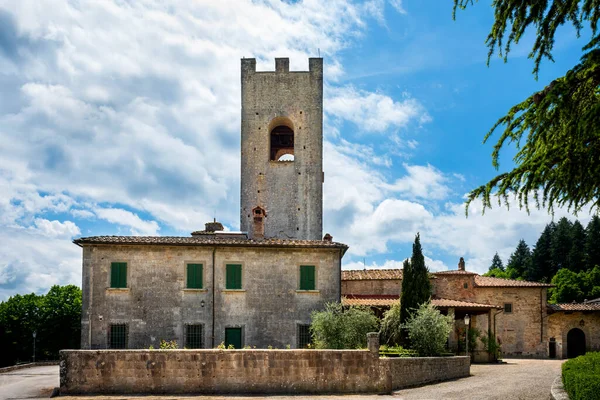 Antigua Abadía Medieval Badia Coltibuono Cerca Gaiole Chianti Italia —  Fotos de Stock