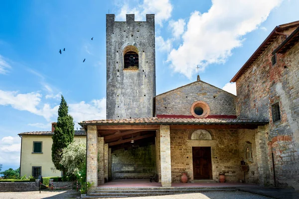 Stare Średniowieczne Opactwo Badia Coltibuono Koło Gaiole Chianti Włochy — Zdjęcie stockowe