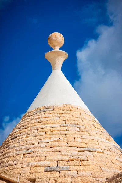 Een Puglia Detail Van Daken Van Trulli Huizen Val Ditria — Stockfoto