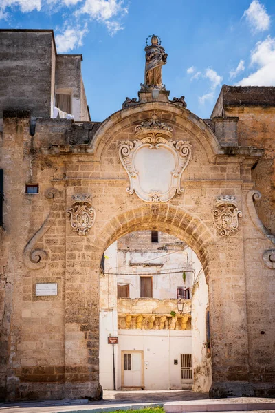 Oria Puerta Los Judíos Entrada Judería Puglia Apulia Italia — Foto de Stock
