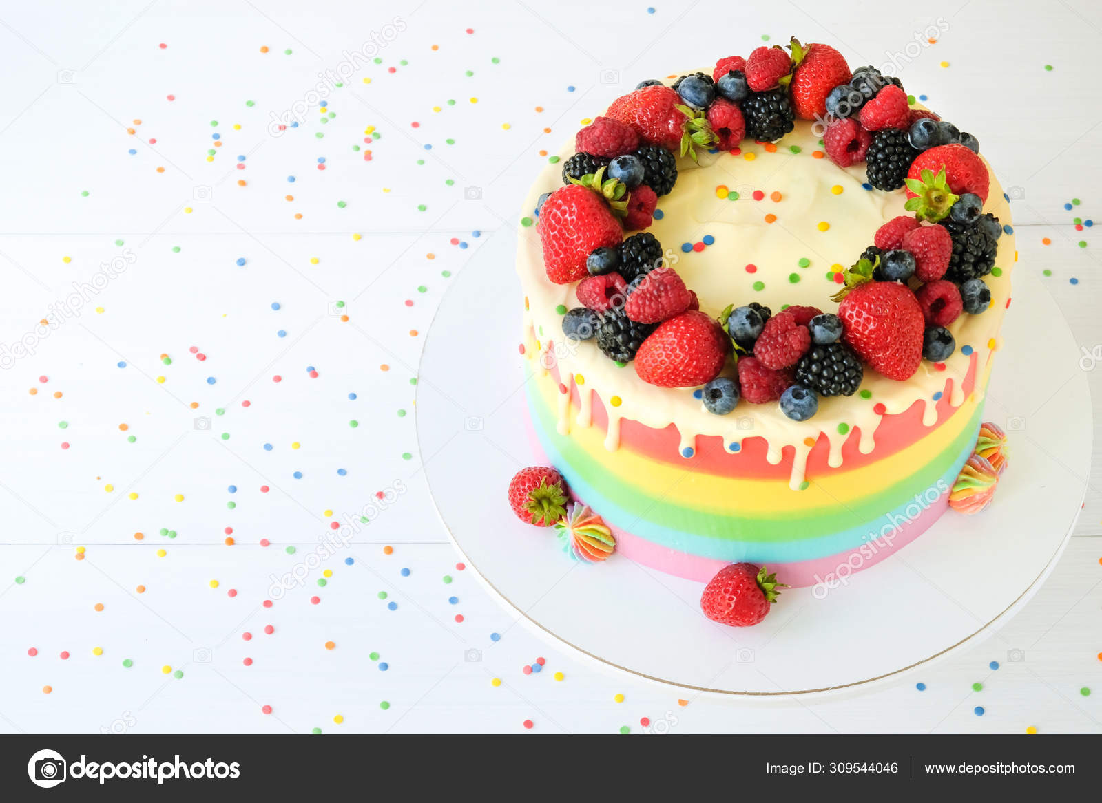 Gateau Anniversaire Avec Creme Arc Ciel Coloree Sur Fond Blanc Image Libre De Droit Par Alexandr Dg C Gateau Anniversaire Avec Creme Arc Ciel Coloree Sur Fond Blanc Image Libre De Droit Par Alexandr Dg C