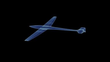 Bir tel kafes uçak hologram