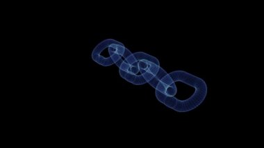 Bir parçacık mavi zincir hologram