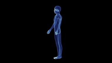 Dönen bir çocuğun hologramı