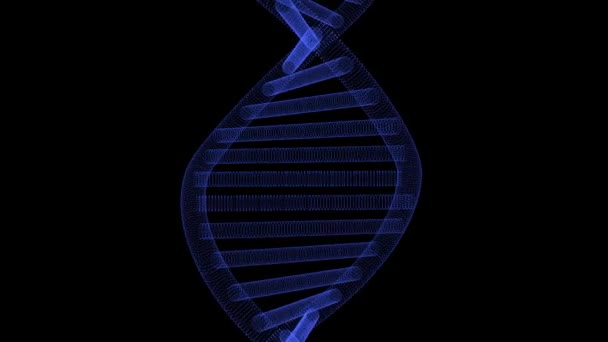 3D animation αφηρημένη DNA από σωματίδια — Αρχείο Βίντεο