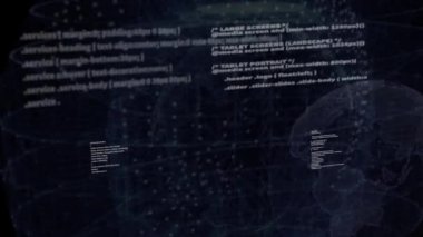 Siyah ekran arka plan üzerinde ağ kodu programlama