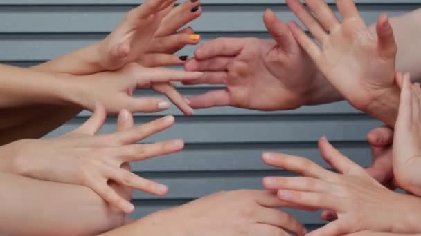 Eller birbirine dokunuyor — Stok video