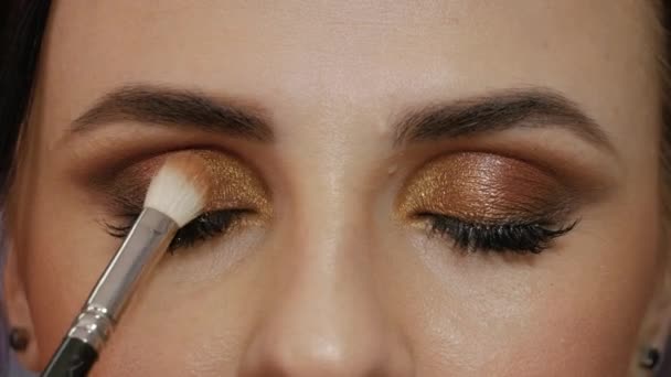 Artista de maquillaje profesional — Vídeos de Stock