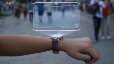 Hologramlı kadın eli Sonraki seviye